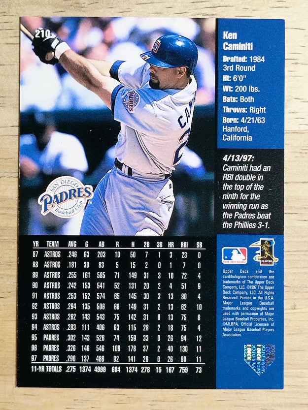 1998 Upper Deck #210 Ken Caminiti