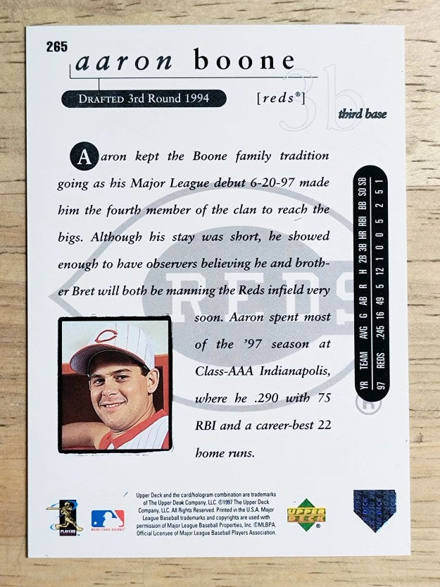 1998 Upper Deck #265 Aaron Boone