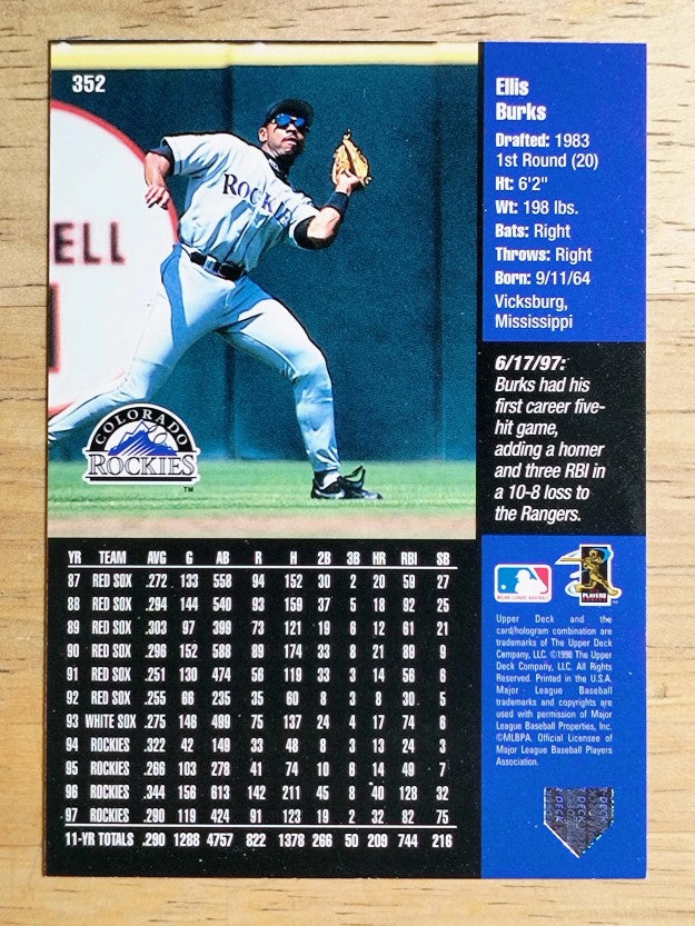 1998 Upper Deck #352 Ellis Burks