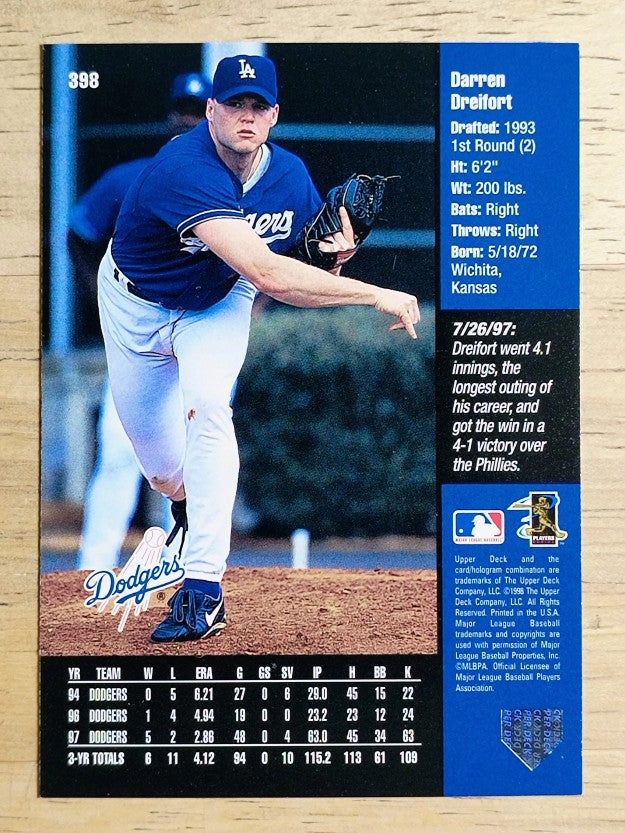1998 Upper Deck #398 Darren Dreifort