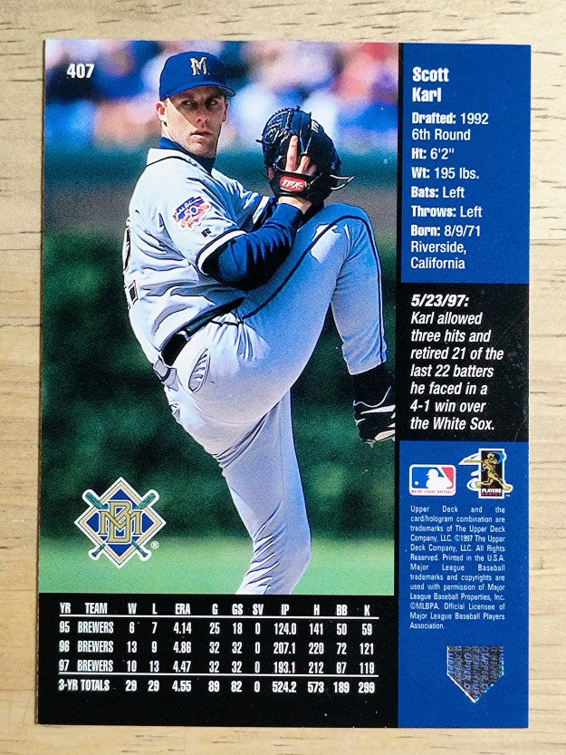 1998 Upper Deck #407 Scott Karl