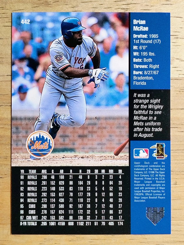 1998 Upper Deck #442 Brian McRae
