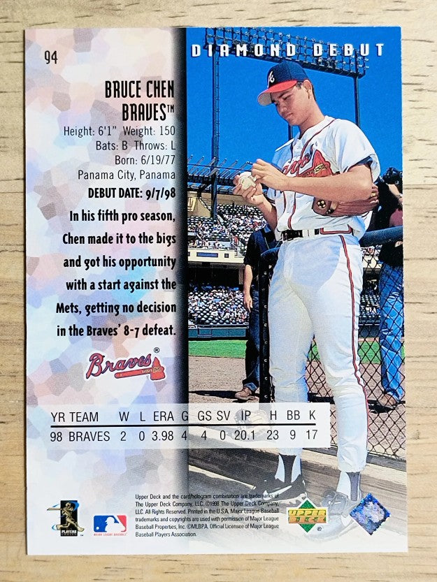 1999 Black Diamond #94 Bruce Chen DD