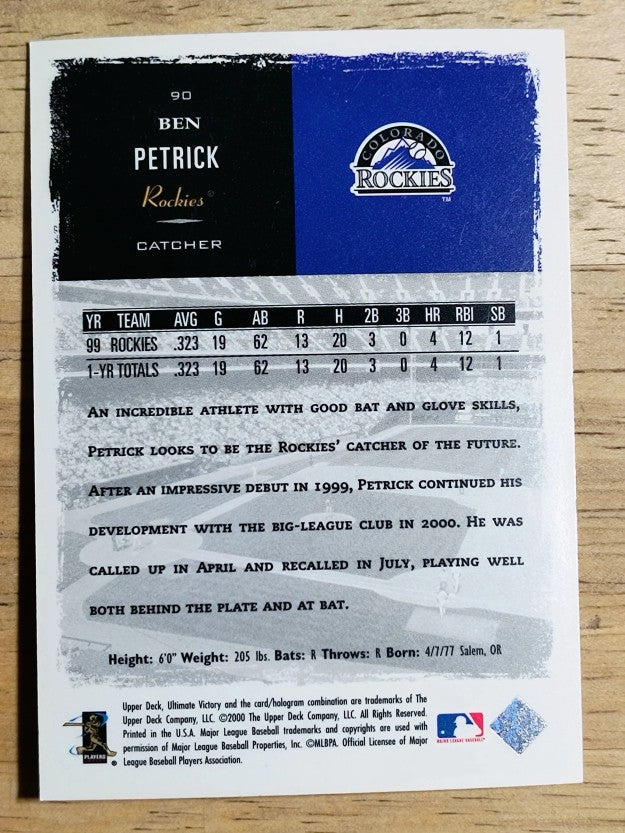 2000 Ultimate Victory #90 Ben Petrick