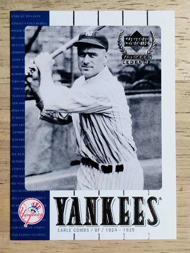 2000 Upper Deck Yankees Legends #19 Earle Combs