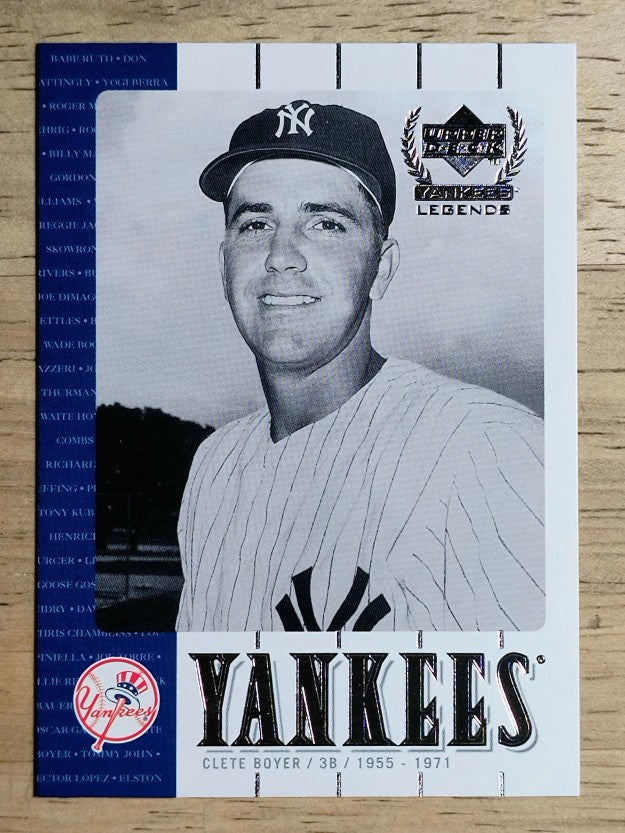 2000 Upper Deck Yankees Legends #33 Clete Boyer