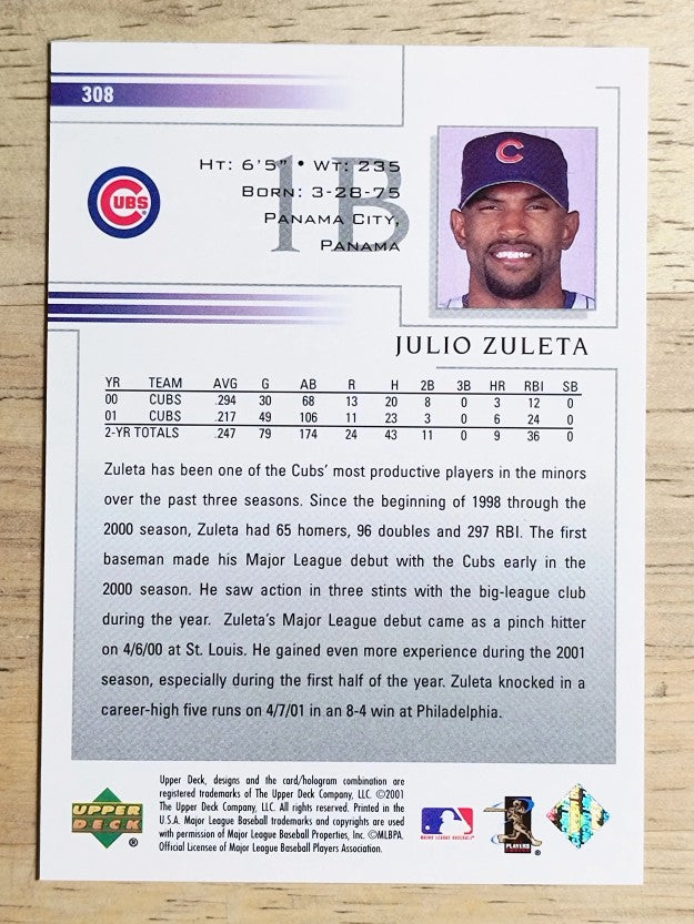 2002 Upper Deck #308 Julio Zuleta
