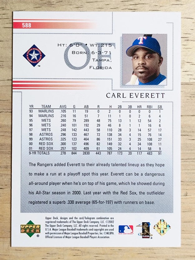 2002 Upper Deck #588 Carl Everett