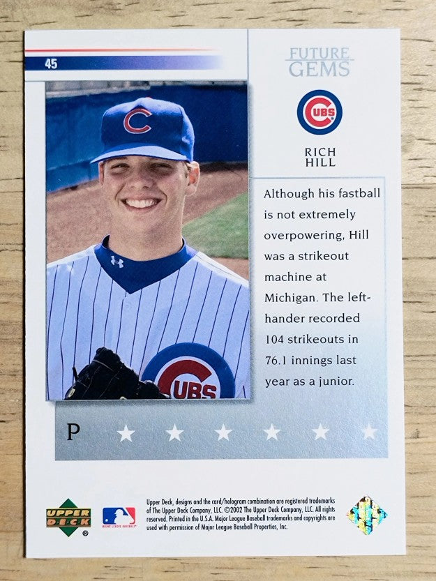 2002 Upper Deck Prospect Premieres #45 Rich Hill XRC
