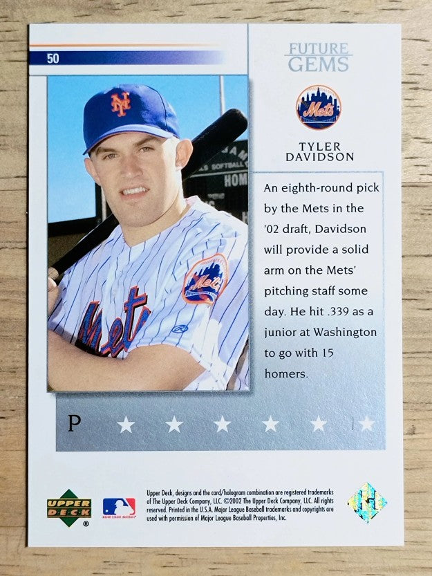 2002 Upper Deck Prospect Premieres #50 Tyler Davidson XRC