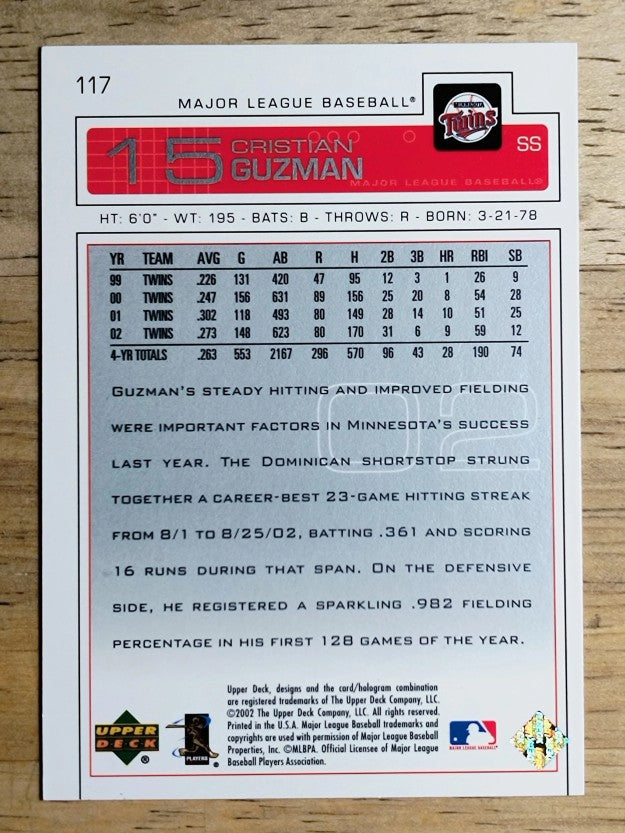 2003 Upper Deck #117 Cristian Guzman