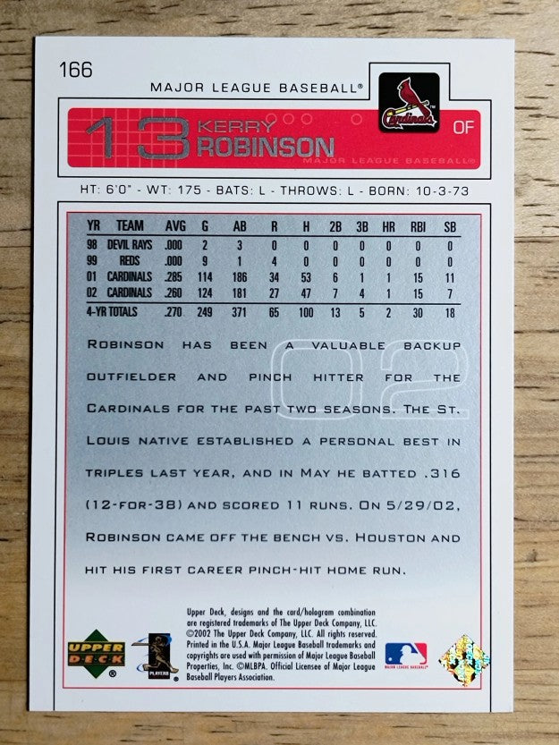 2003 Upper Deck #166 Kerry Robinson