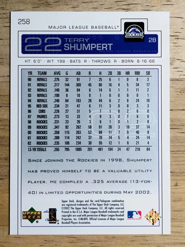 2003 Upper Deck #258 Terry Shumpert