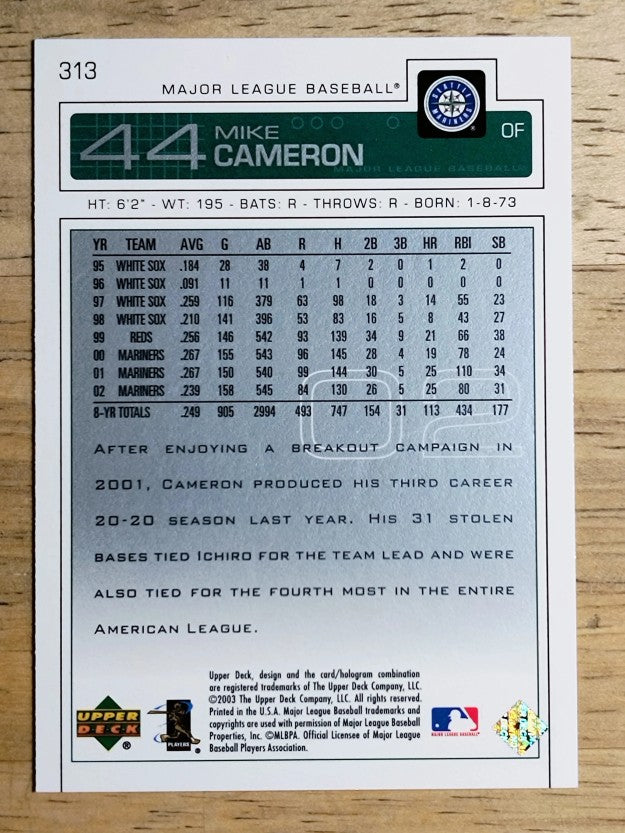 2003 Upper Deck #313 Mike Cameron