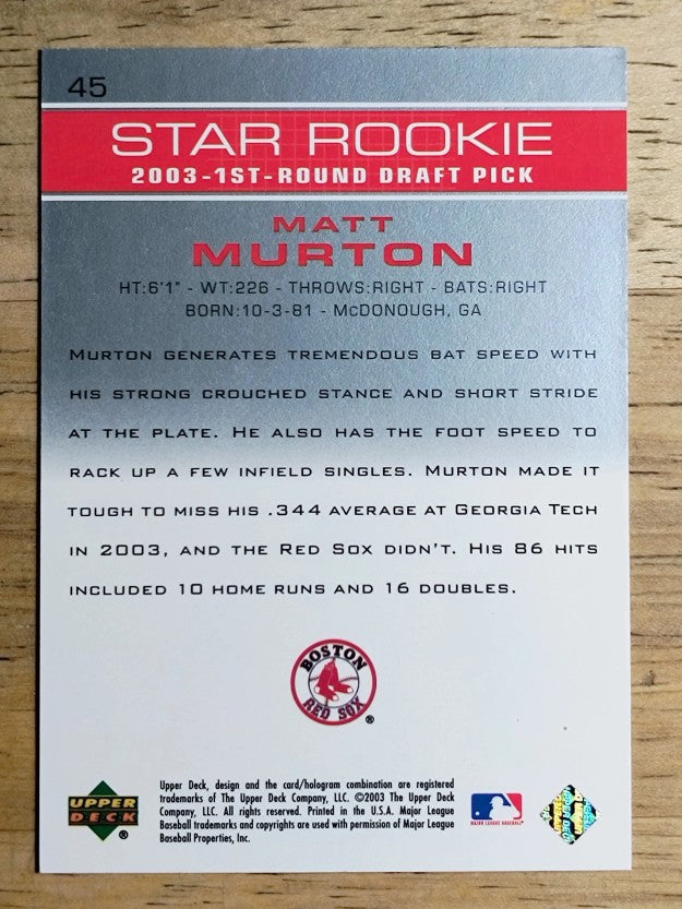 2003 Upper Deck Prospect Premieres #45 Matt Murton XRC