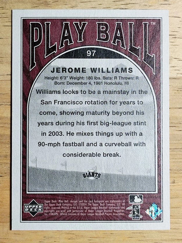 2004 Upper Deck Play Ball #97 Jerome Williams