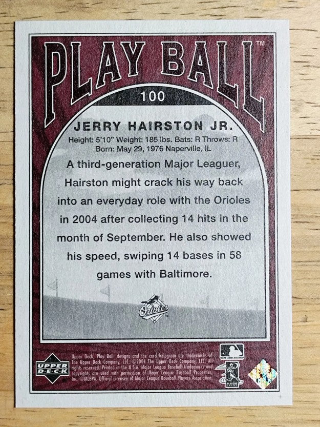 2004 Upper Deck Play Ball #100 Jerry Hairston Jr.