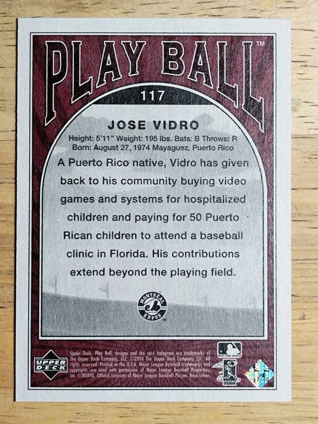 2004 Upper Deck Play Ball #117 Jose Vidro