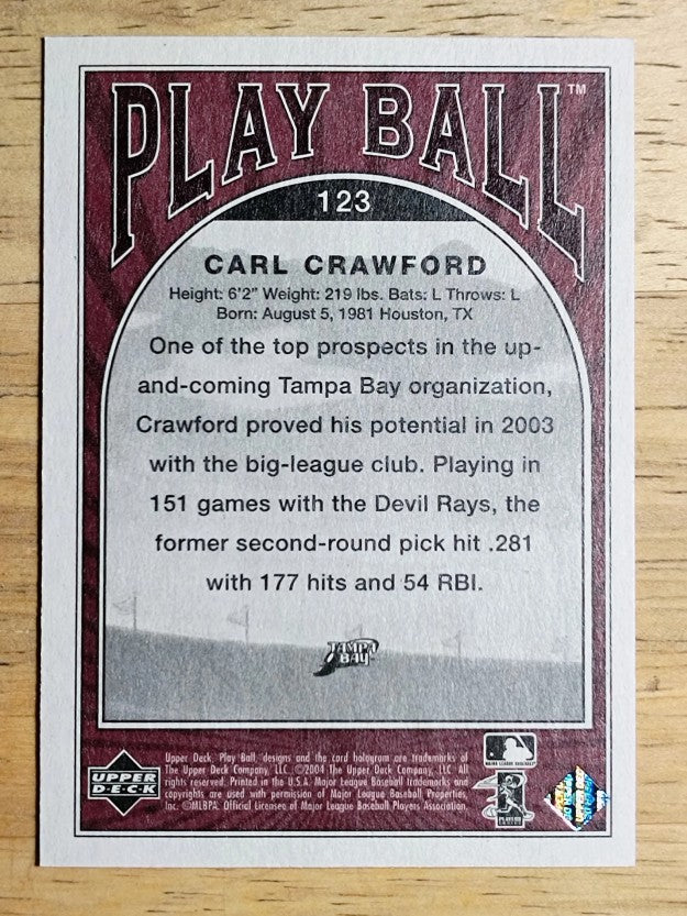 2004 Upper Deck Play Ball #123 Carl Crawford