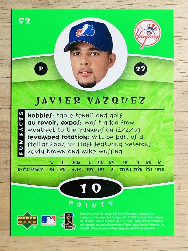 2004 Upper Deck Power Up #52 Javier Vazquez