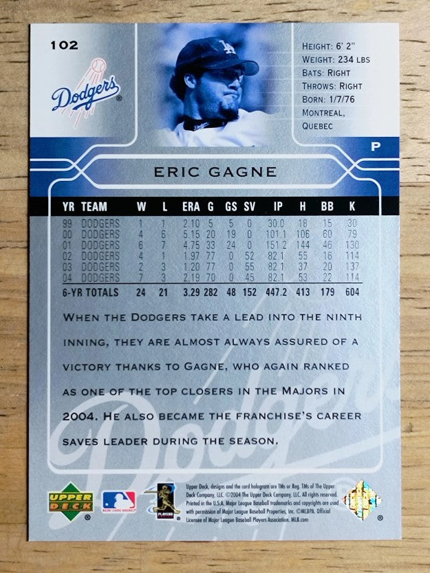 2005 Upper Deck #102 Eric Gagne
