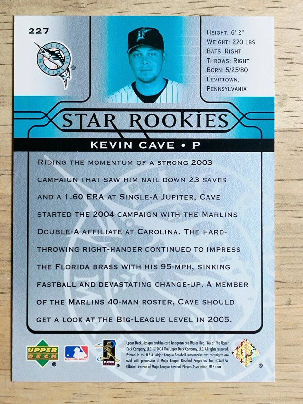 2005 Upper Deck #227 Kevin Cave SR