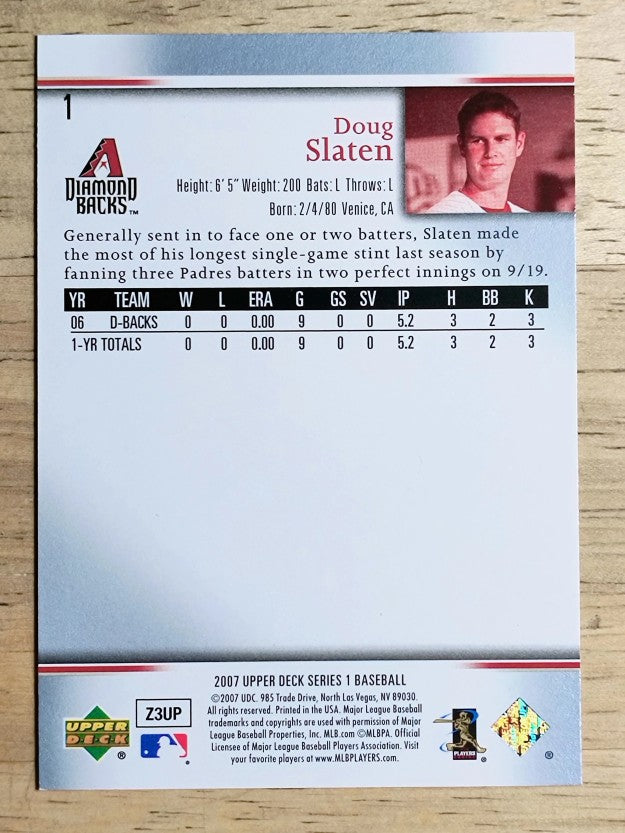 2007 Upper Deck #1 Doug Slaten RC