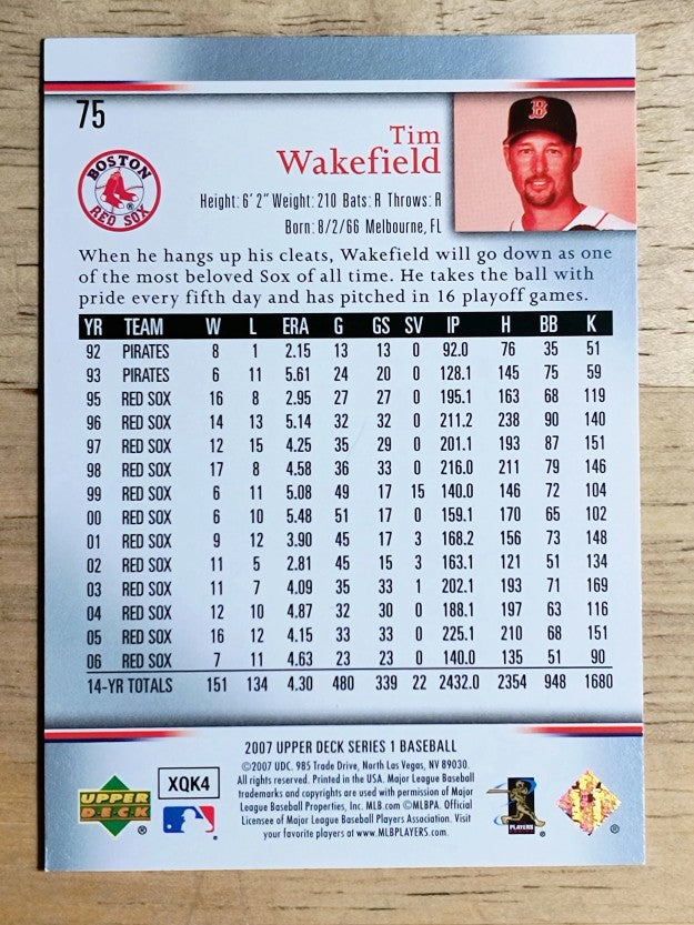 2007 Upper Deck #75 Tim Wakefield