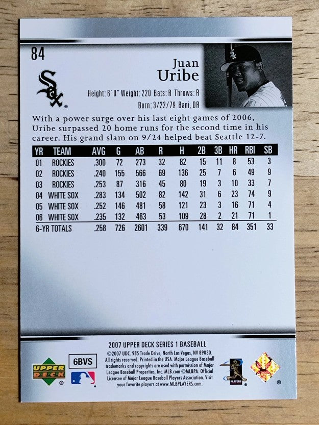 2007 Upper Deck #84 Juan Uribe