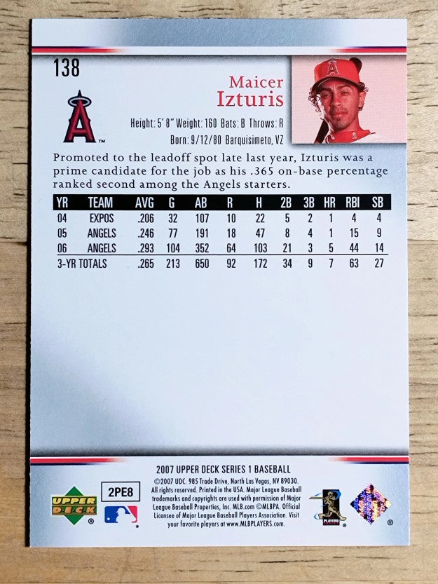 2007 Upper Deck #138 Maicer Izturis