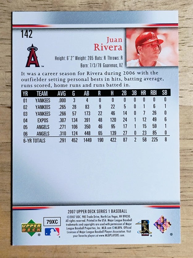 2007 Upper Deck #142 Juan Rivera