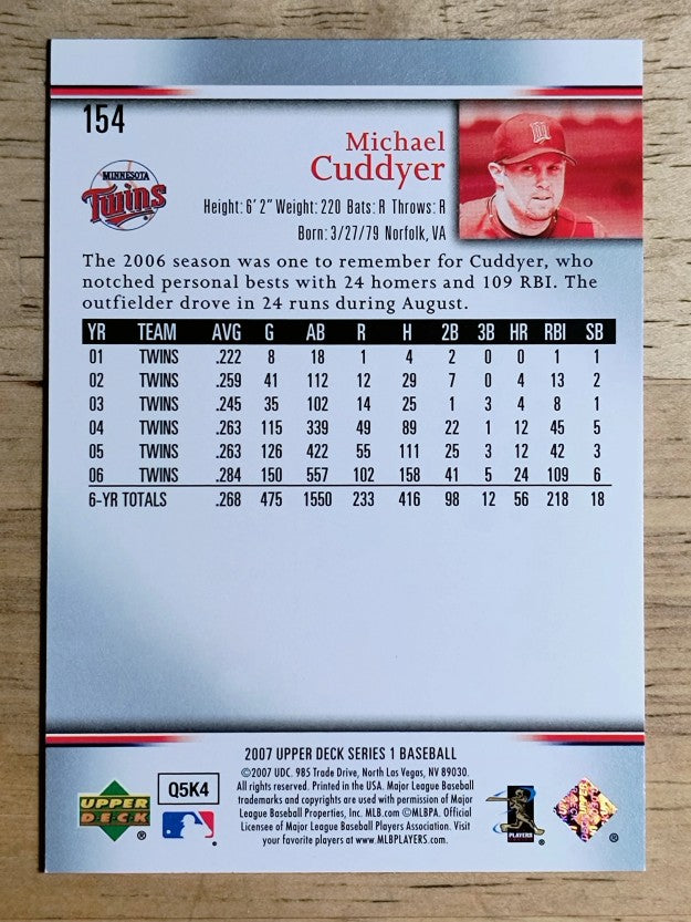 2007 Upper Deck #154 Michael Cuddyer