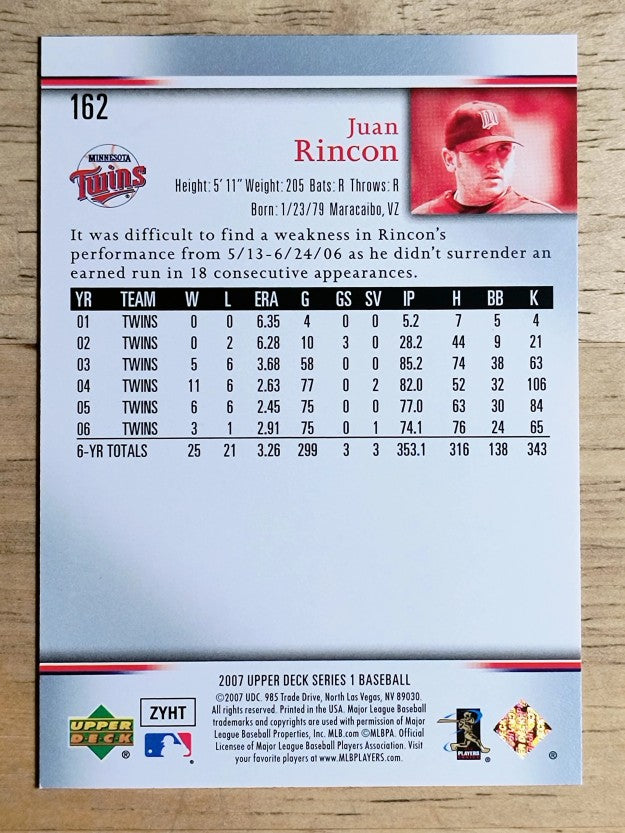 2007 Upper Deck #162 Juan Rincon