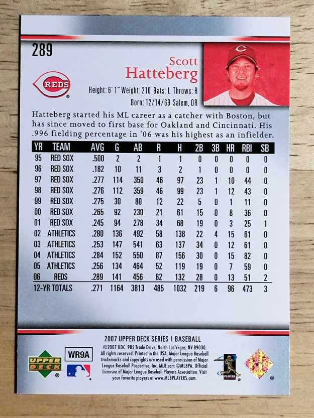 2007 Upper Deck #289 Scott Hatteberg