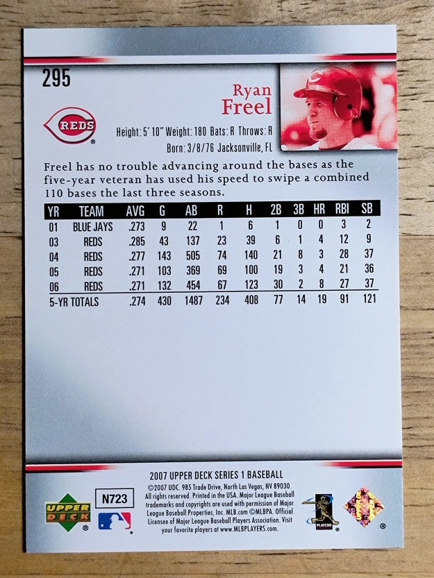 2007 Upper Deck #295 Ryan Freel