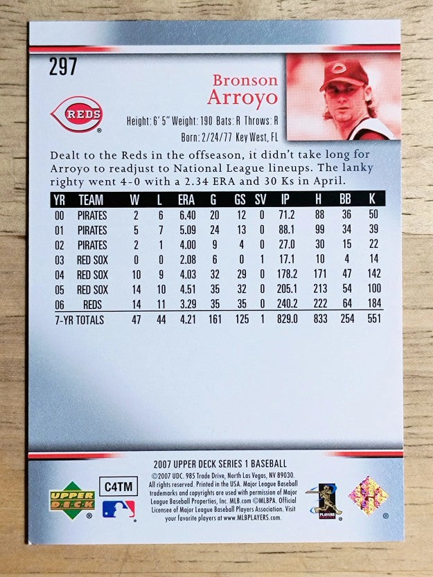 2007 Upper Deck #297 Bronson Arroyo