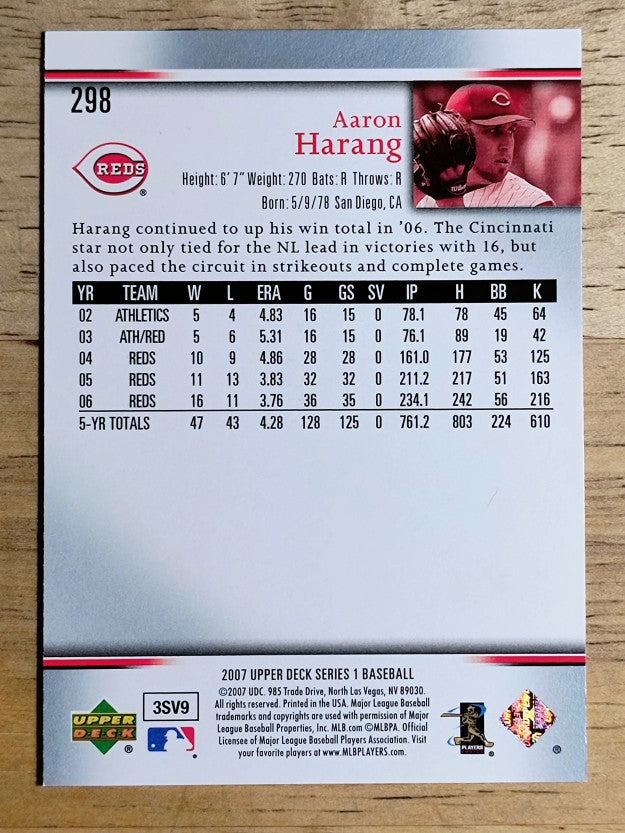 2007 Upper Deck #298 Aaron Harang