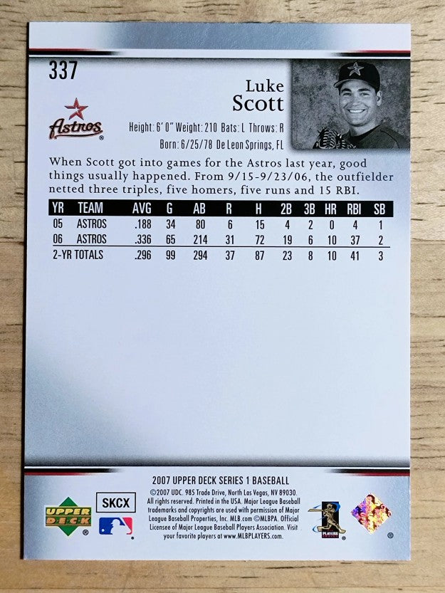 2007 Upper Deck #337 Luke Scott