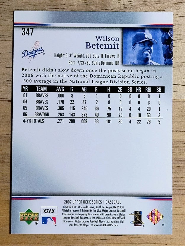 2007 Upper Deck #347 Wilson Betemit