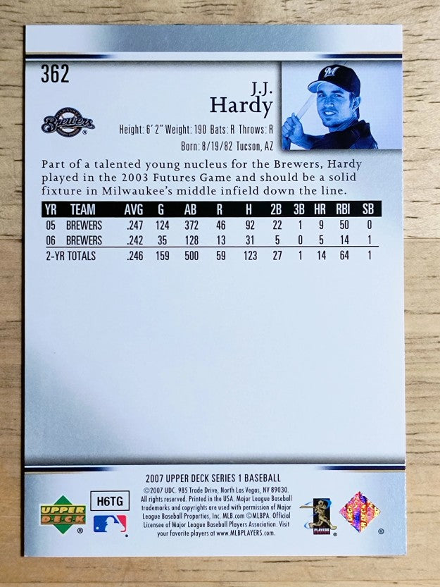2007 Upper Deck #362 J.J. Hardy