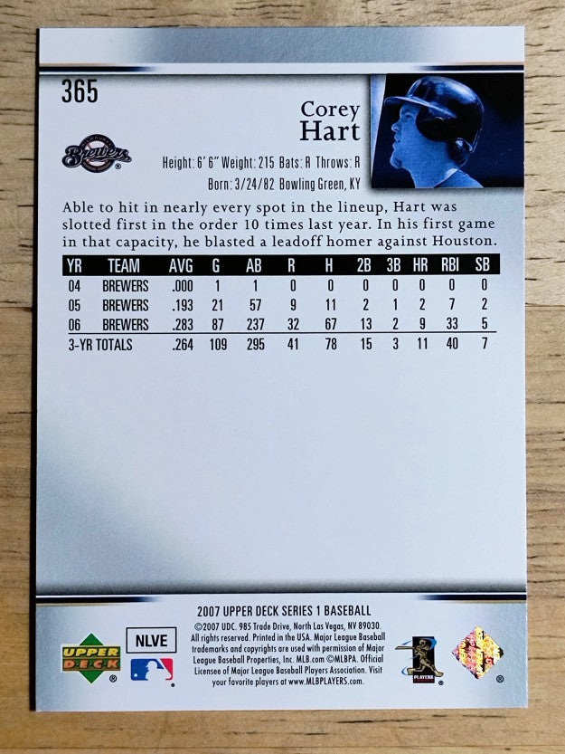 2007 Upper Deck #365 Corey Hart