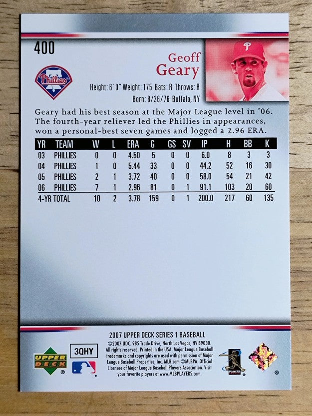 2007 Upper Deck #400 Geoff Geary