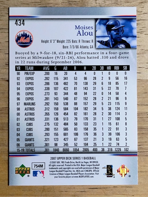 2007 Upper Deck #434 Moises Alou