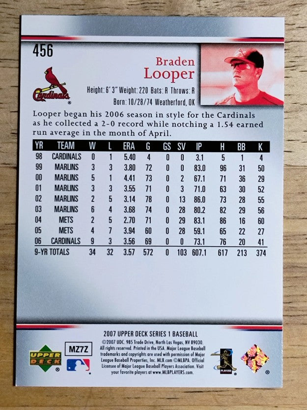 2007 Upper Deck #456 Braden Looper