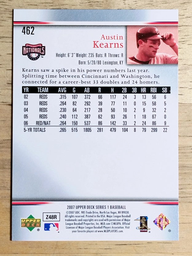2007 Upper Deck #462 Austin Kearns
