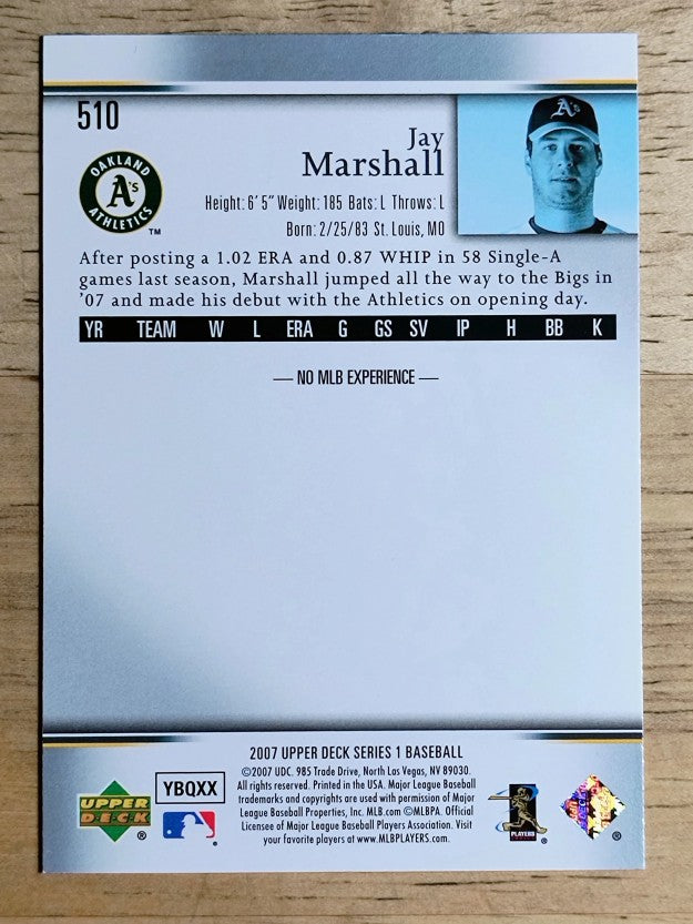 2007 Upper Deck #510 Jay Marshall RC
