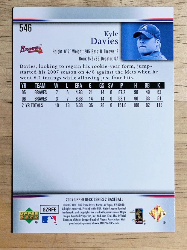 2007 Upper Deck #546 Kyle Davies