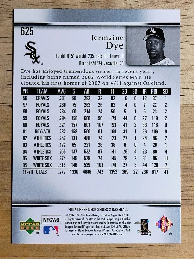 2007 Upper Deck #625 Jermaine Dye
