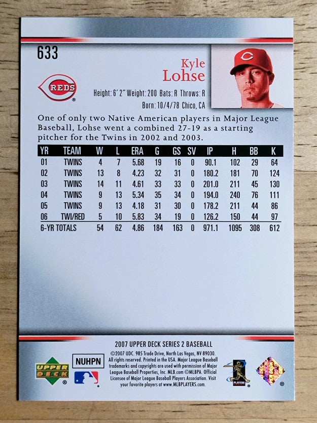 2007 Upper Deck #633 Kyle Lohse