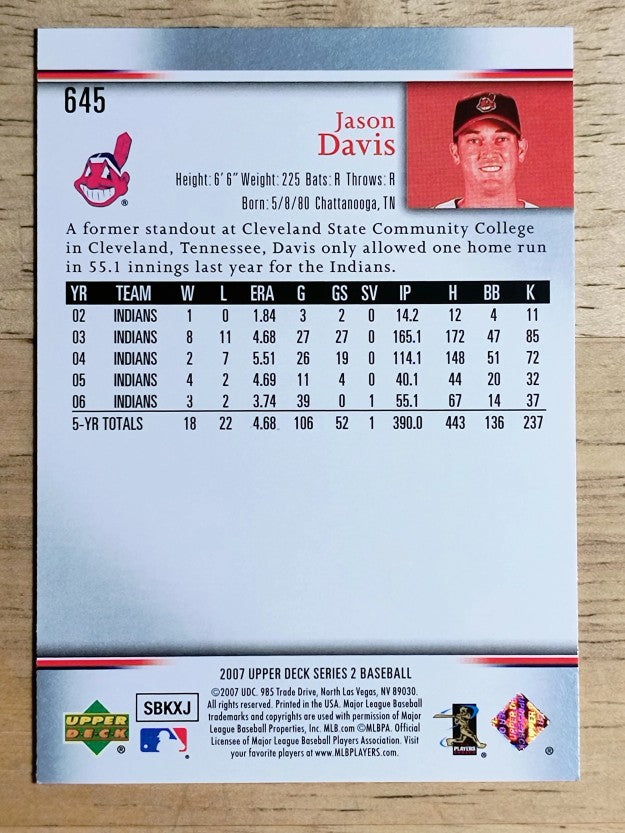 2007 Upper Deck #645 Jason Davis